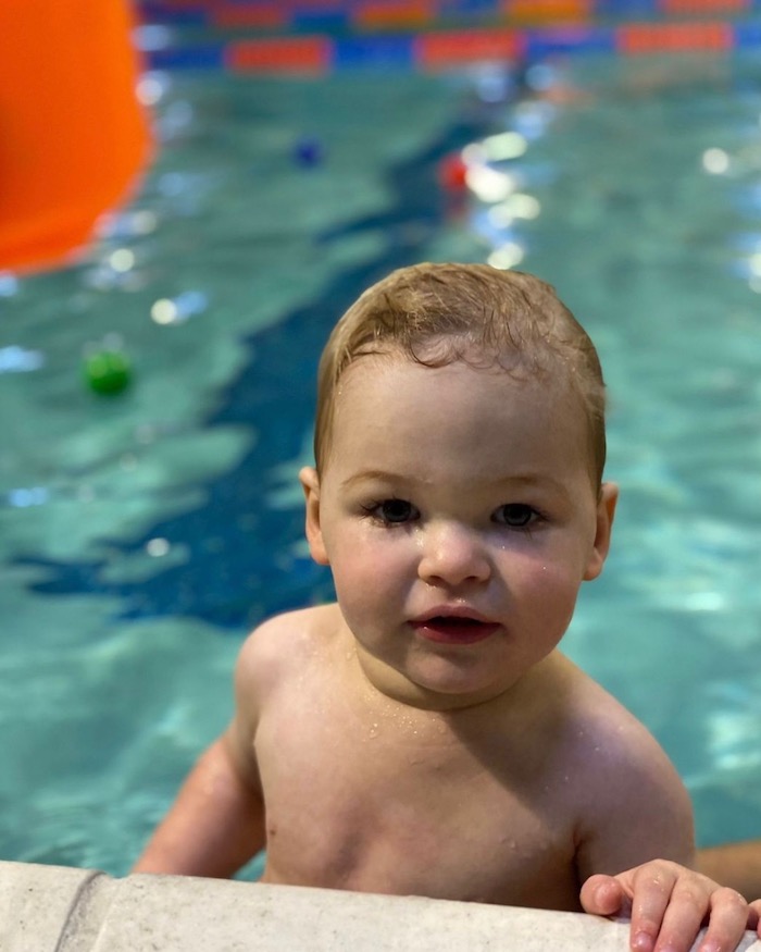 Toddler in the pool
