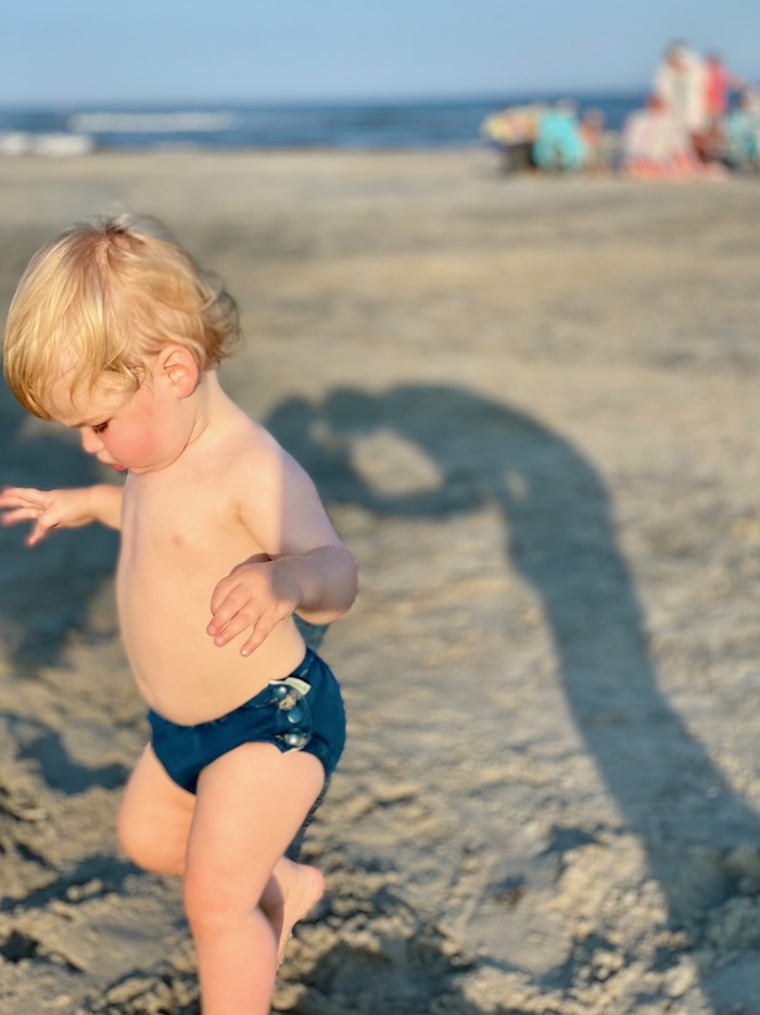 Toddler in the sand