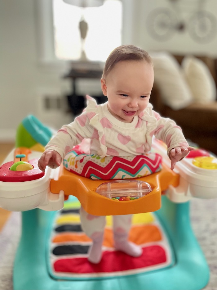 Infant in Fisher-Price 4-in-1 Step 'N Play Piano