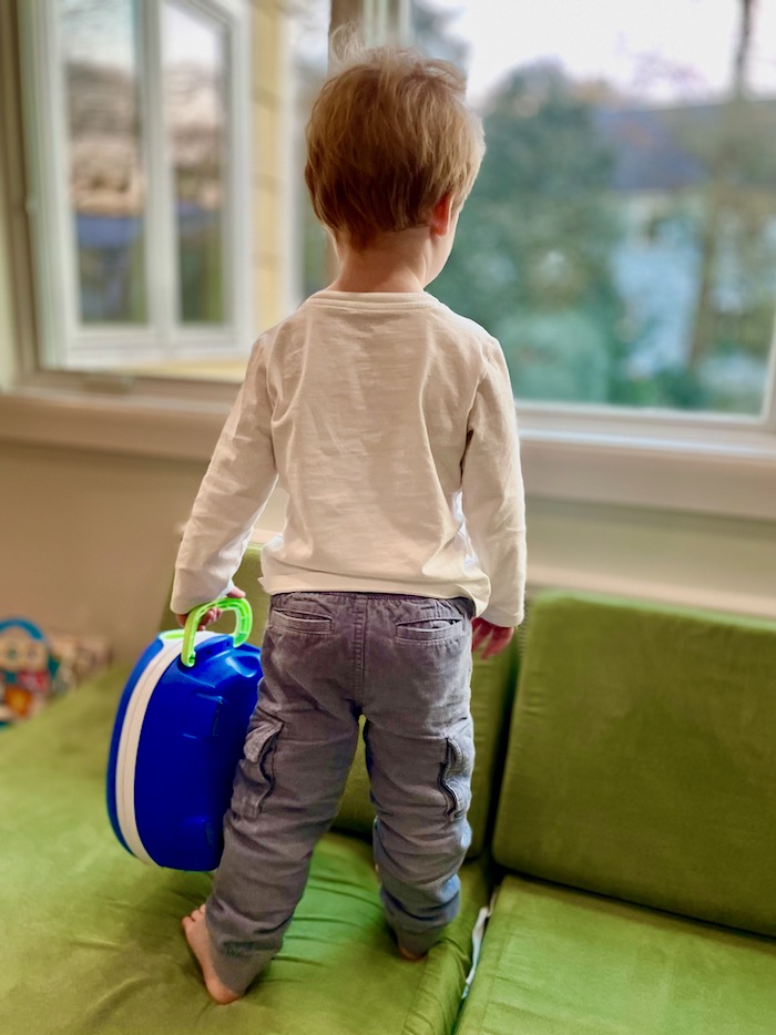 Toddler with My Carry Potty 
