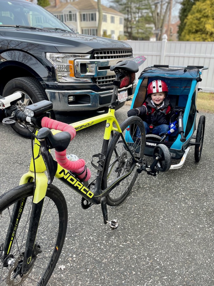Toddler Coaster XT attached to bike