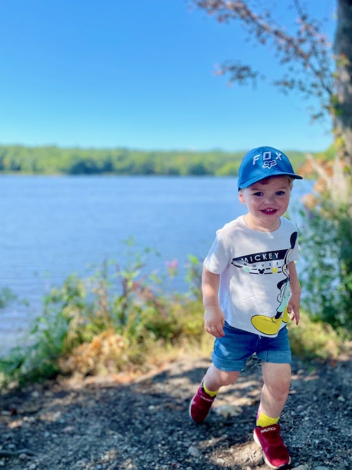 Toddler on a hike