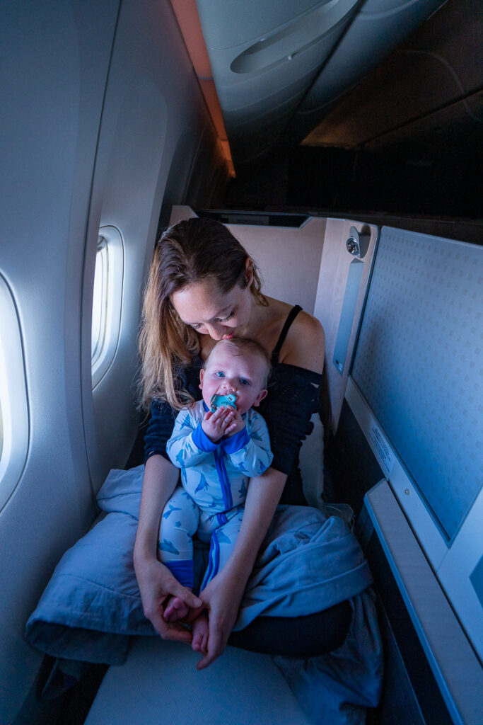 flying with a baby in business class