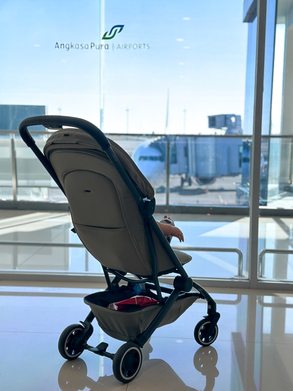 Buggy that fits in overhead outlet locker