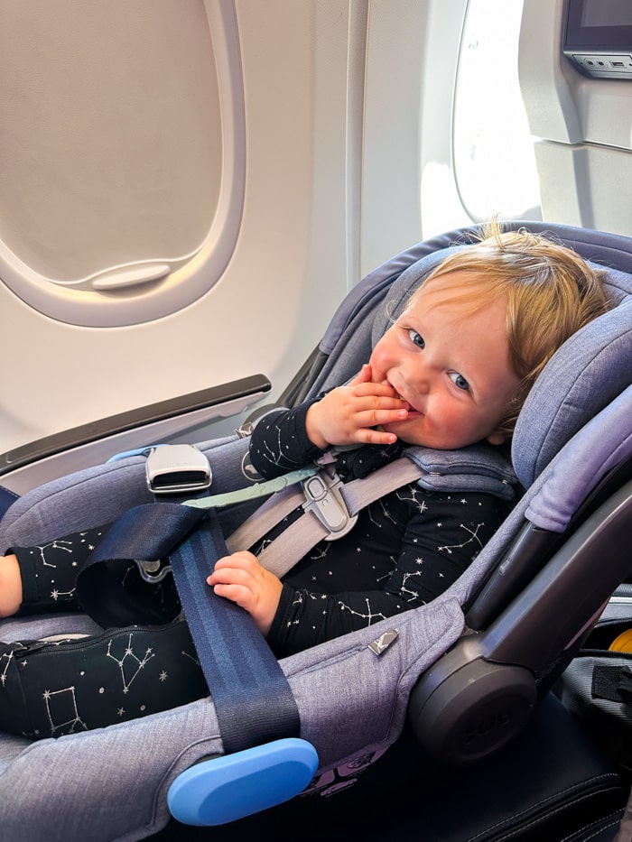 Can i take my baby outlet car seat on the plane