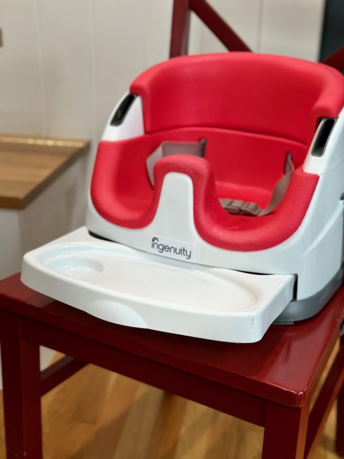 Ingenuity Baby Base 2-in-1 Booster Seat with 8 Month Old 